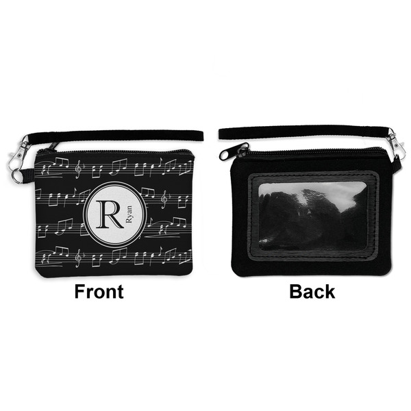 Musical Notes Wristlet ID Cases - Front & Back