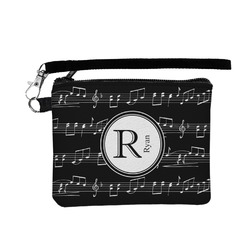 Musical Notes Wristlet ID Case w/ Name and Initial