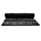 Musical Notes Yoga Mat Rolled up Black Rubber Backing