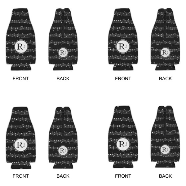 Musical Notes Zipper Bottle Cooler - Set of 4 - APPROVAL