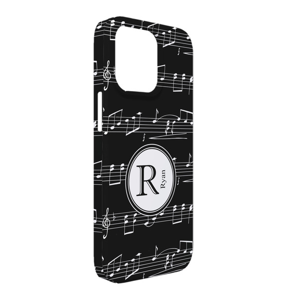 Custom Musical Notes iPhone Case - Plastic - iPhone 13 Pro Max (Personalized)