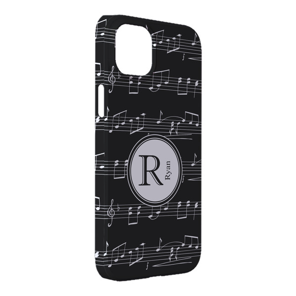 Custom Musical Notes iPhone Case - Plastic - iPhone 14 Plus (Personalized)