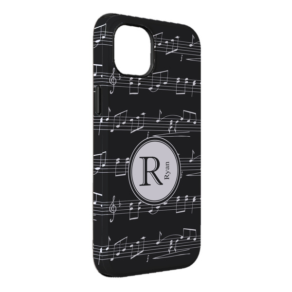 Custom Musical Notes iPhone Case - Rubber Lined - iPhone 14 Plus (Personalized)