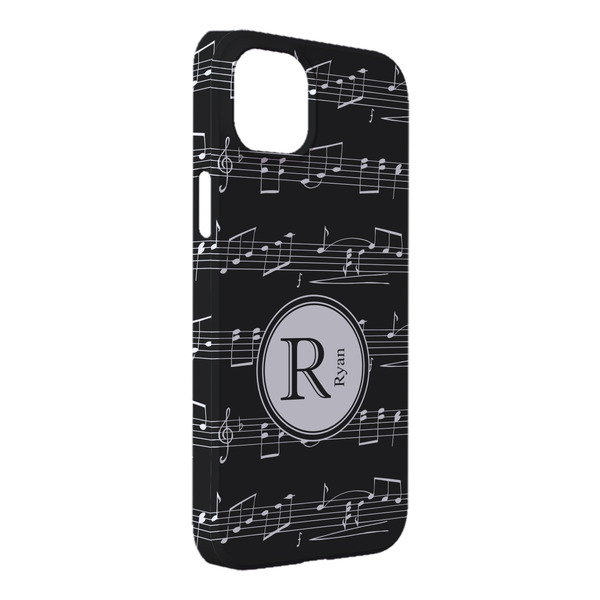 Custom Musical Notes iPhone Case - Plastic - iPhone 14 Pro Max (Personalized)