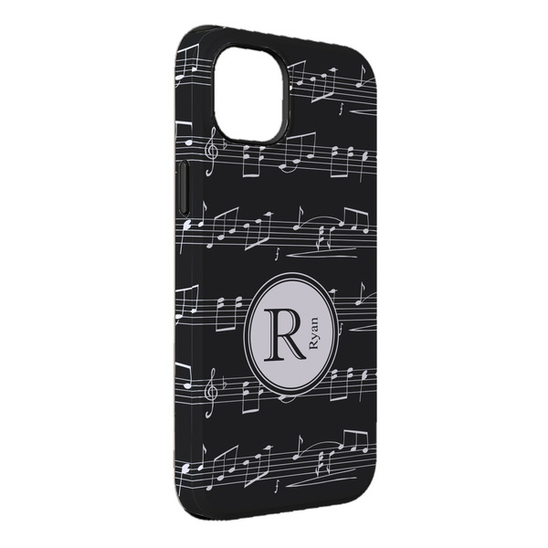 Custom Musical Notes iPhone Case - Rubber Lined - iPhone 14 Pro Max (Personalized)