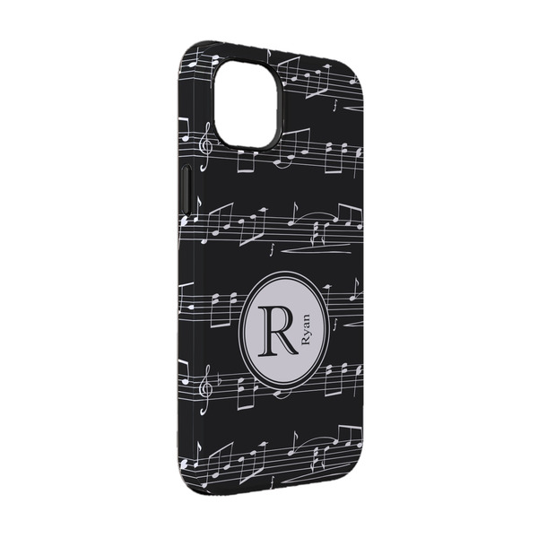 Custom Musical Notes iPhone Case - Rubber Lined - iPhone 14 Pro (Personalized)