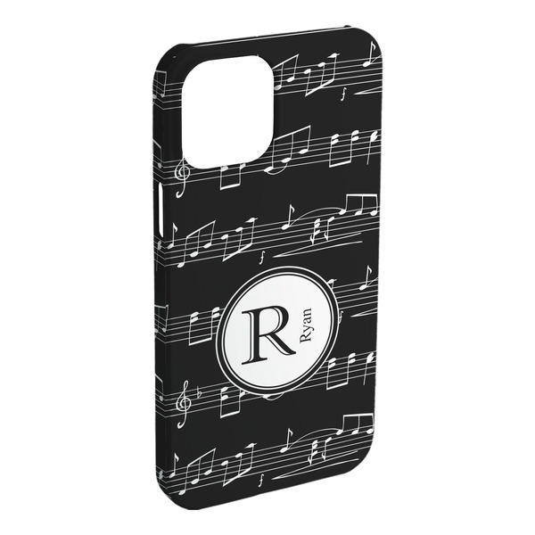 Custom Musical Notes iPhone Case - Plastic - iPhone 15 Pro Max (Personalized)