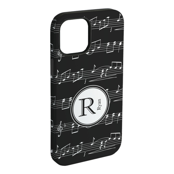 Custom Musical Notes iPhone Case - Rubber Lined - iPhone 15 Pro Max (Personalized)