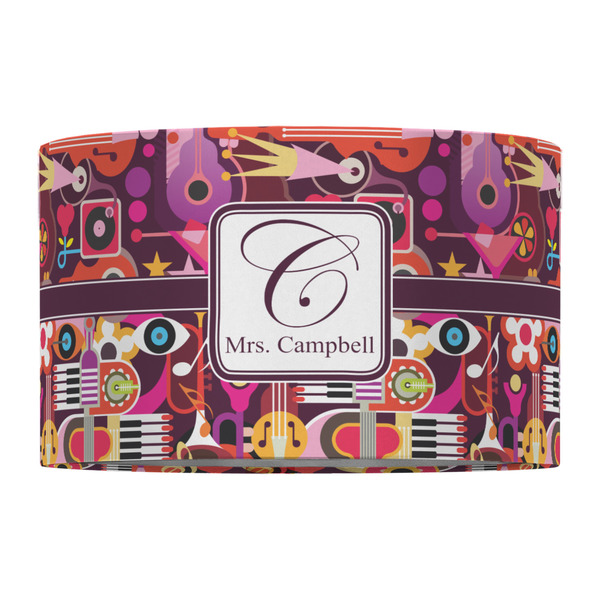 Abstract Music 12" Drum Lampshade - FRONT (Fabric)