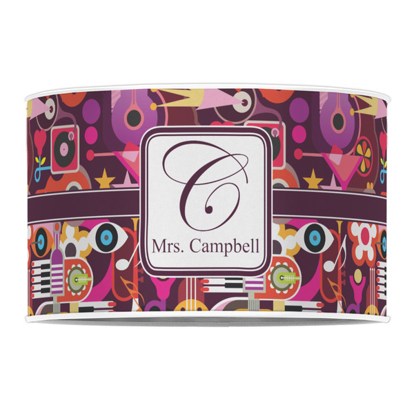 Abstract Music 12" Drum Lampshade - FRONT (Poly Film)