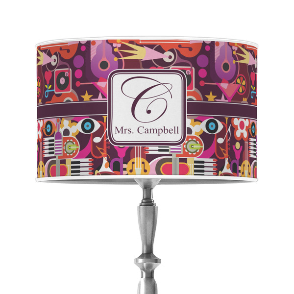 Custom Abstract Music 12" Drum Lamp Shade - Poly-film (Personalized)