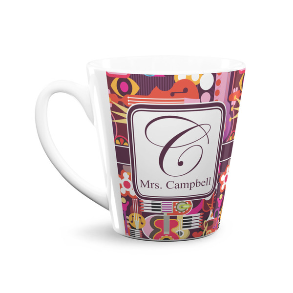Abstract Music 12 Oz Latte Mug - Front