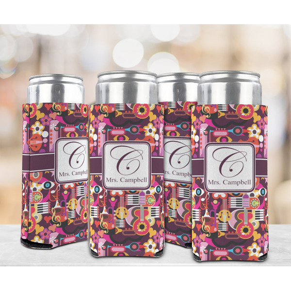 Abstract Music 12oz Tall Can Sleeve - Set of 4 - LIFESTYLE