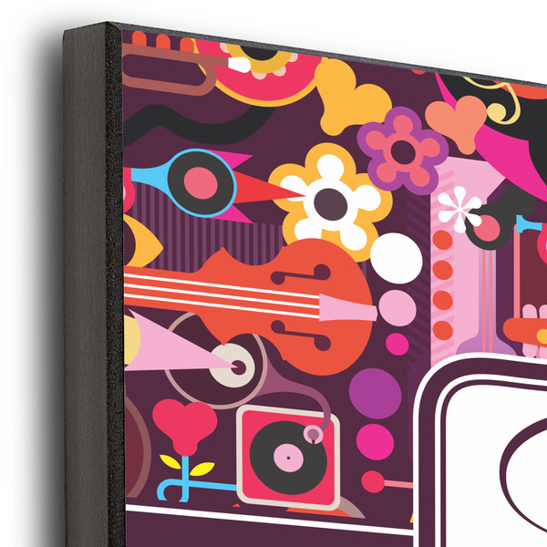 Abstract Music 12x12 Wood Print - Closeup