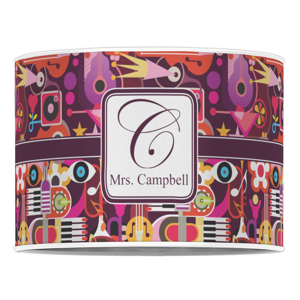 Abstract Music 16" Drum Lampshade - FRONT (Poly Film)