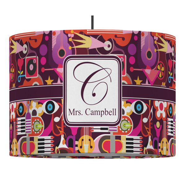 Abstract Music 16" Drum Lampshade - PENDANT (Fabric)