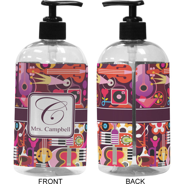 Abstract Music 16 oz Plastic Liquid Dispenser (Approval)