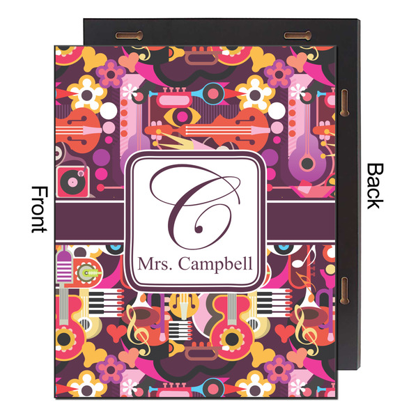 Abstract Music 16x20 Wood Print - Front & Back View