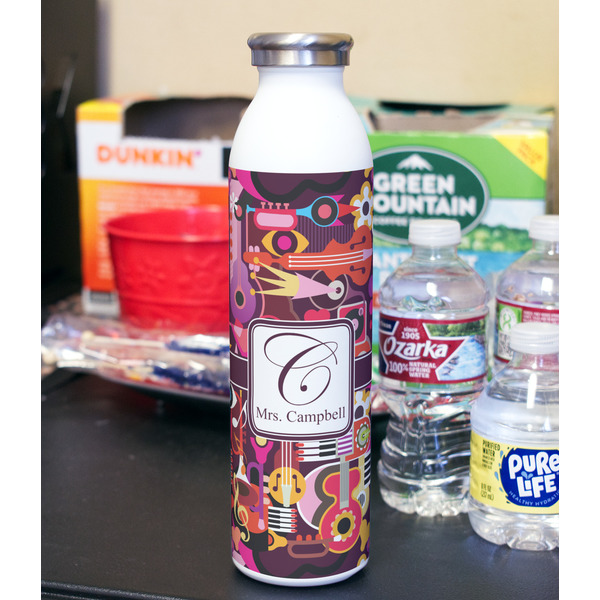Abstract Music 20oz Water Bottles - Full Print - In Context