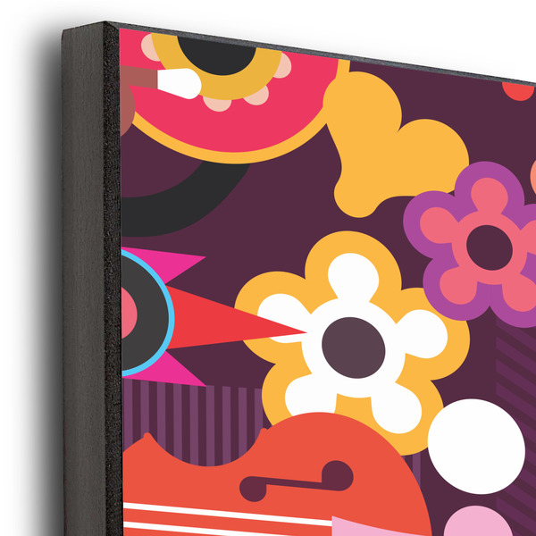 Abstract Music 20x24 Wood Print - Closeup