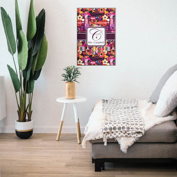 Abstract Music 20x30 Wood Print - In Context