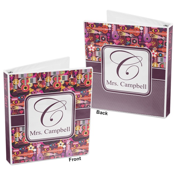 Abstract Music 3-Ring Binder Front and Back