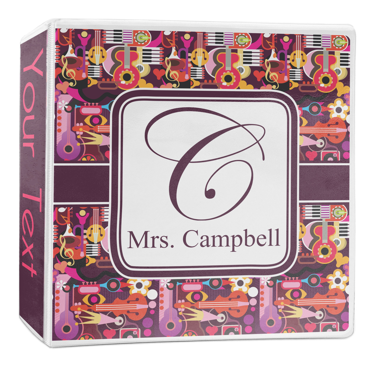 Abstract Music 3Ring Binder 2 inch (Personalized) YouCustomizeIt