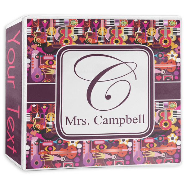 Custom Abstract Music 3-Ring Binder - 3 inch (Personalized)