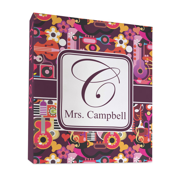 Abstract Music 3 Ring Binders - Full Wrap - 1" - FRONT