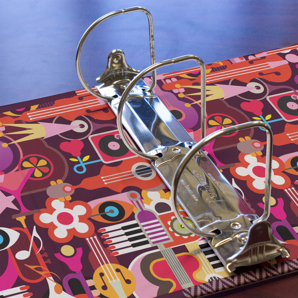 Abstract Music 3 Ring Binders - Full Wrap - 3" - DETAIL