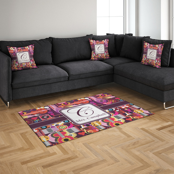 Abstract Music 4'x6' Indoor Area Rugs - IN CONTEXT