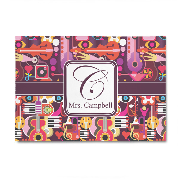 Custom Abstract Music 4' x 6' Indoor Area Rug (Personalized)