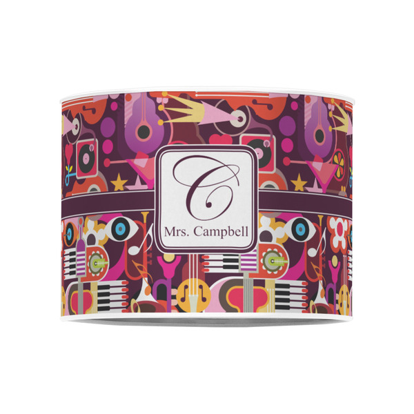 Abstract Music 8" Drum Lampshade - FRONT (Poly Film)