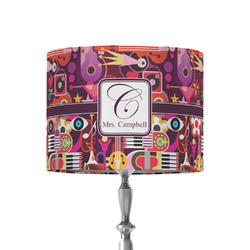 Abstract Music 8" Drum Lamp Shade - Fabric (Personalized)