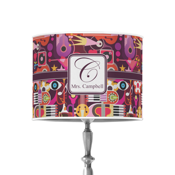 Abstract Music 8" Drum Lampshade - ON STAND (Poly Film)