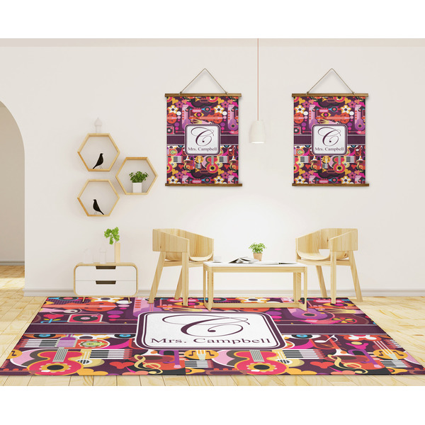 Abstract Music 8'x10' Indoor Area Rugs - IN CONTEXT