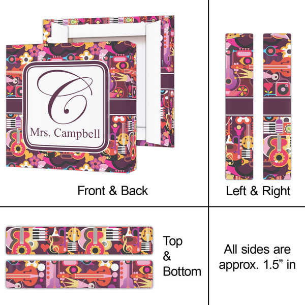 Abstract Music 8x8 - Canvas Print - Approval