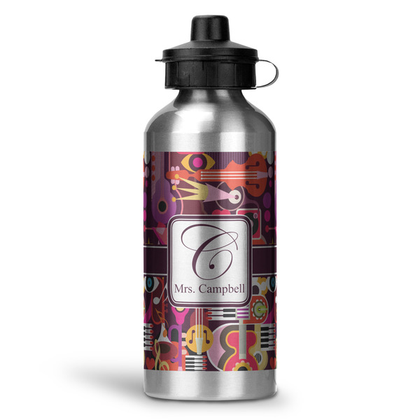 Custom Abstract Music Water Bottle - Aluminum - 20 oz (Personalized)