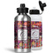 Abstract Music Aluminum Water Bottles - MAIN (white &silver)