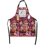 Abstract Music Apron With Pockets w/ Name and Initial