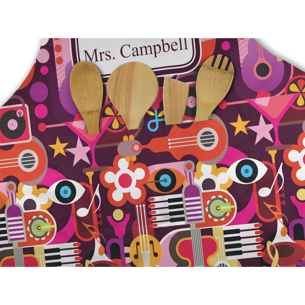 Abstract Music Apron - Pocket Detail with Props