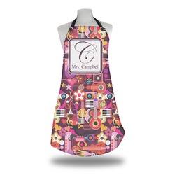 Abstract Music Apron w/ Name and Initial
