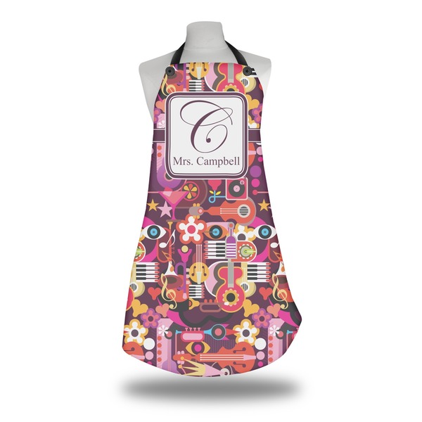 Custom Abstract Music Apron w/ Name and Initial