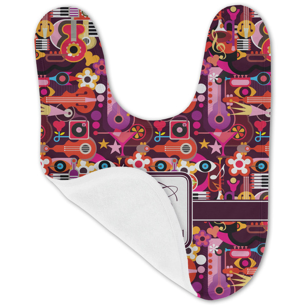 Abstract Music Baby Bib - AFT folded