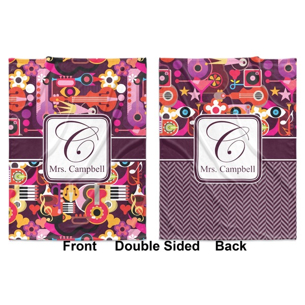 Abstract Music Baby Blanket (Double Sided - Printed Front and Back)