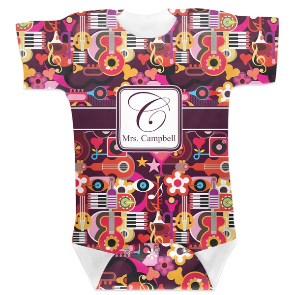 Custom Abstract Music Baby Bodysuit 6-12 (Personalized)