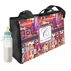Abstract Music Diaper Bag w/ Name and Initial