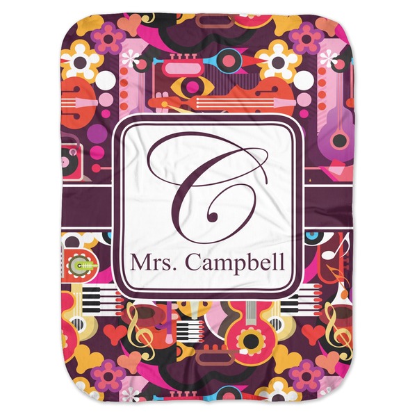 Custom Abstract Music Baby Swaddling Blanket (Personalized)