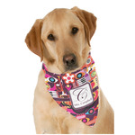 Abstract Music Dog Bandana Scarf w/ Name and Initial