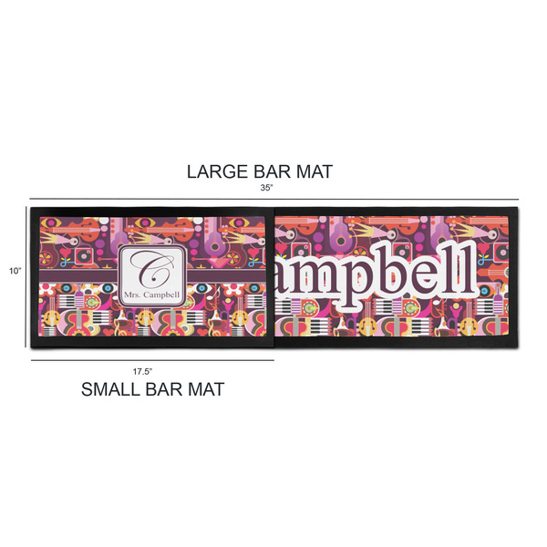 Abstract Music Bar Mats - Sizing Chart
